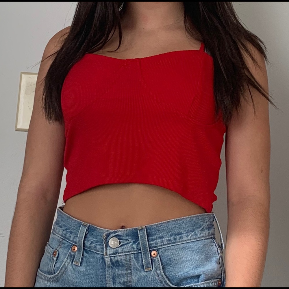 heart & hips red tank